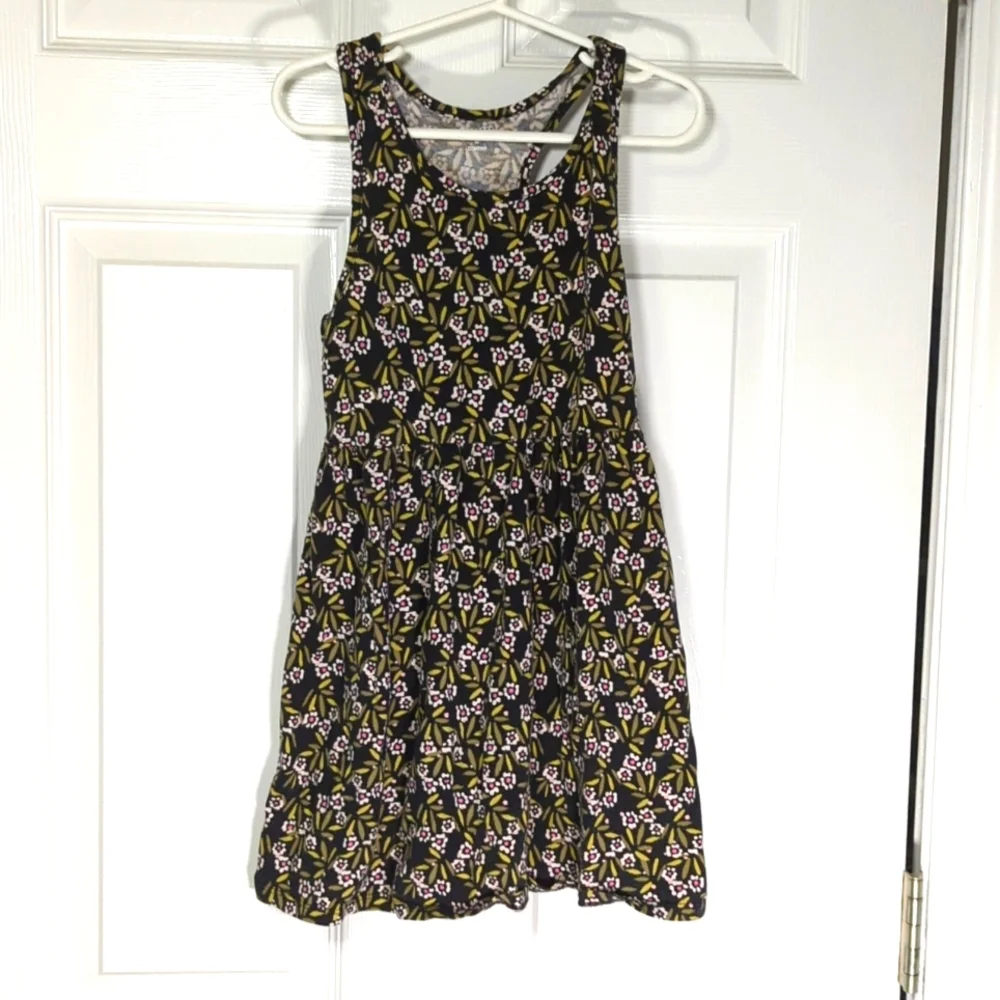 Gymboree Black Floral Racer Back Sundress Girls Size Small